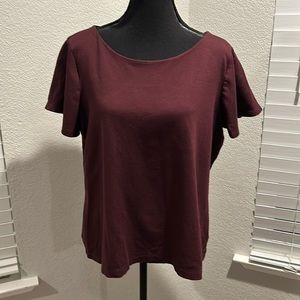 Lands' End Women's Burgundy Blouse